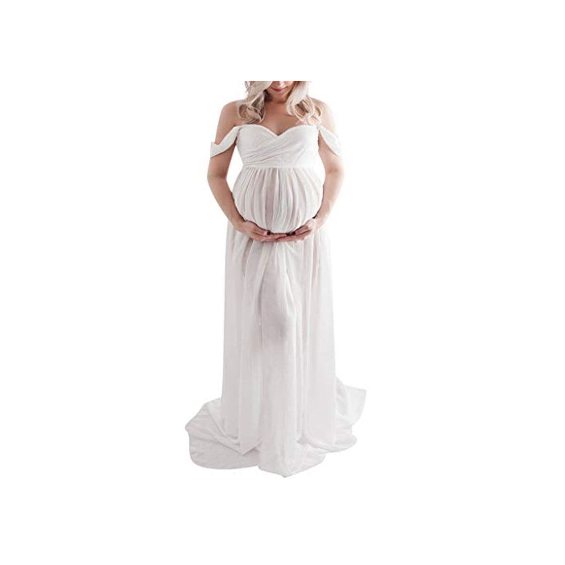 Product Premamá Vestido de Maternidad Maxivestido de Novia Dama de Honor para Sesión Fotográfica de Embarazada Disparar Largos Vestidos de Fiesta Noche Fannyfuny