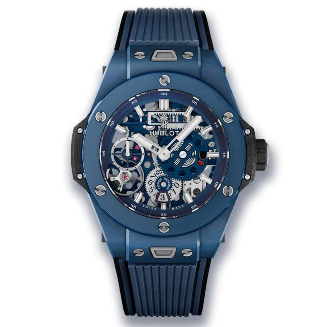 Lugar Hublot clásico fusión Negro Dial Negro Goma Mens Reloj 581 nx1171rx