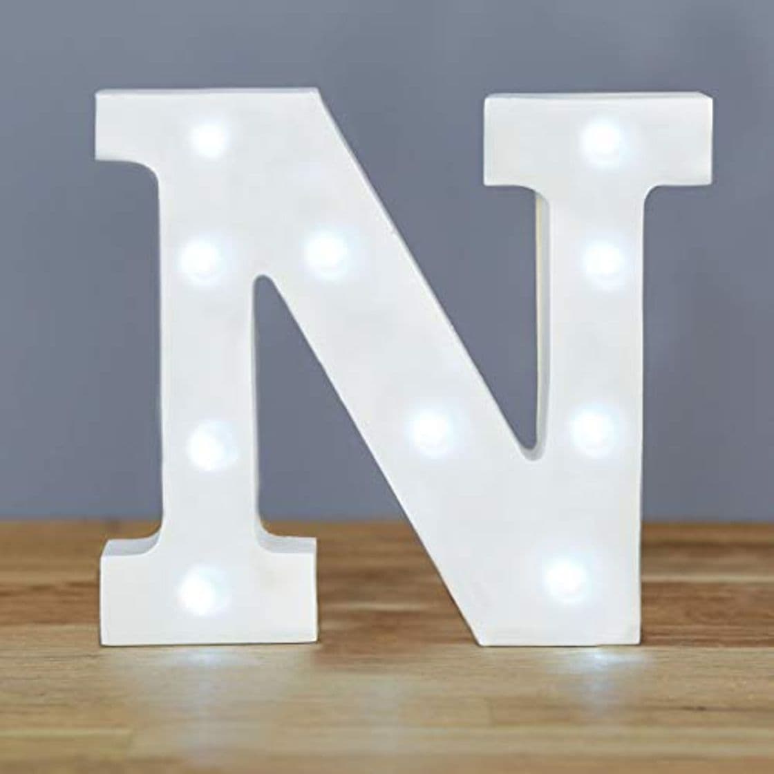 Producto Up in Lights Muestra decorativa de madera blanca de las letras del