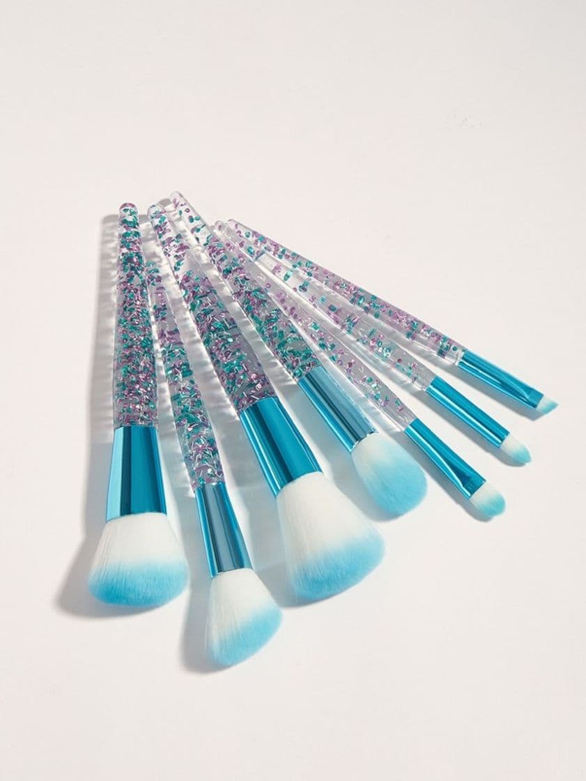 Moda Set 7 brochas de maquillaje azules💙