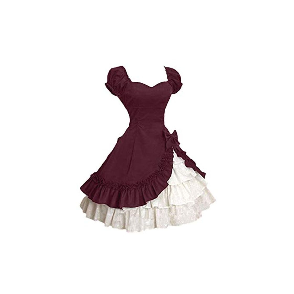 Producto Mujeres De Princesa con Volantes Vestido Corto Retro Ropa Gótica De Cosplay