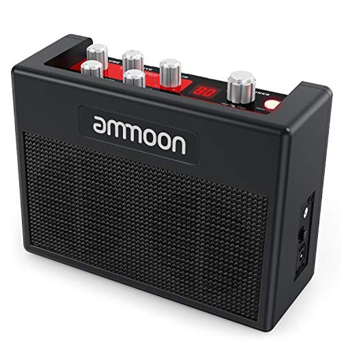 Producto ammoon Amplificador de Guitarra Portátil POCKAMP Amplificador de 5 Vatios Multiefectos Incorporados 80 Ritmos de Batería Compatibilidad con el Sintonizador