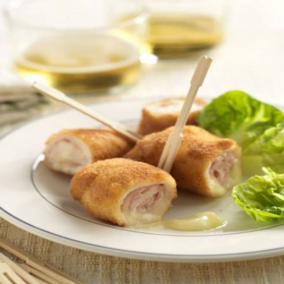 Restaurantes Rollitos de Pollo Rellenos de Jamón y Queso