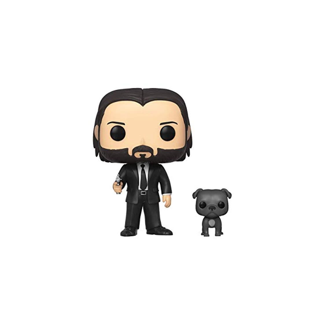 Juego Funko- Pop Movies Wick-John in Black Suit w/Dog Figura Coleccionable, Multicolor, Talla