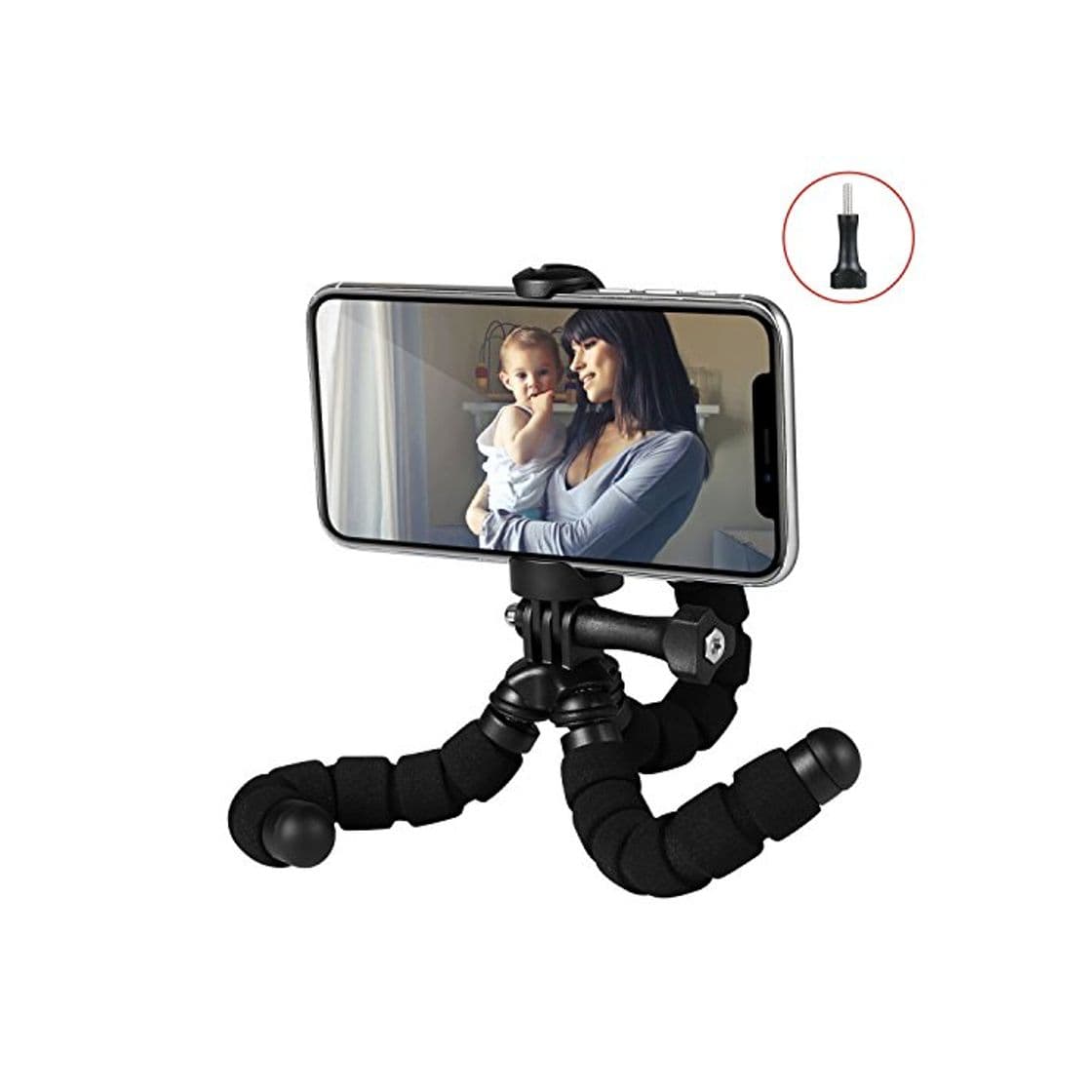 Product Fotopro RM-95-N - Mini trípode Flexible, con Soporte para Smartphone