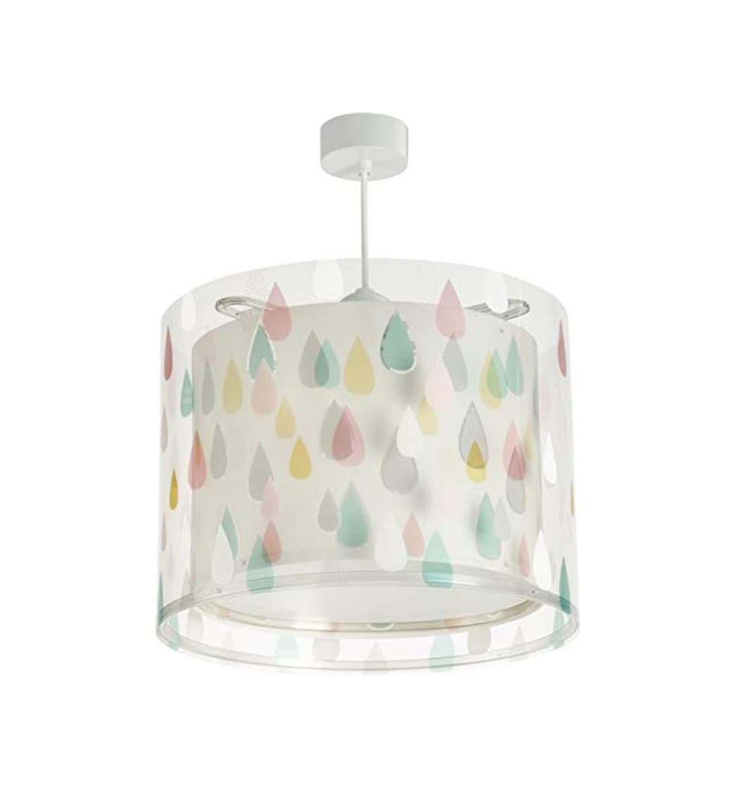 Product Dalber 41432 Lámpara infantil juvenil colgante de techo Color Rain Gotas E27