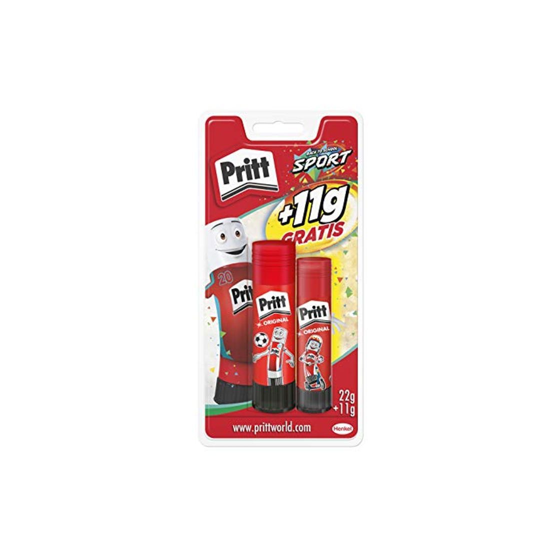 Product Pritt Barra de pegamento de rápida adhesión, sin disolventes, pack 22 gr