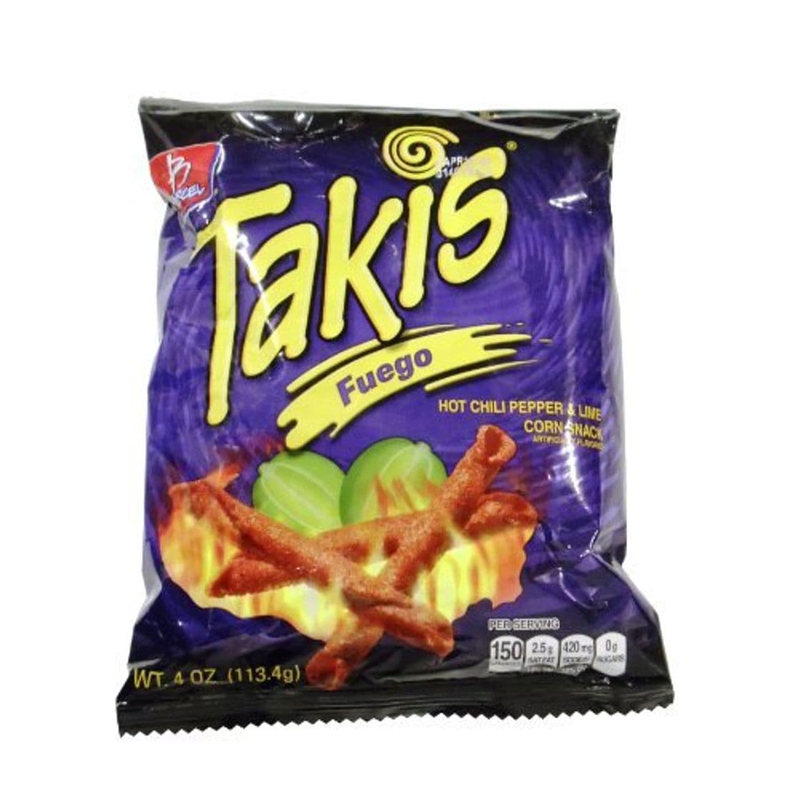 Place Leadoff Barcel primer bate chips Takis Fuego 4 Oz Bolsa por