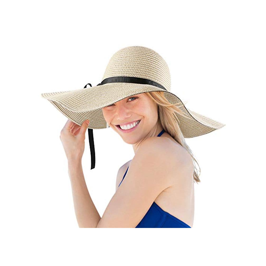 Product Sombrero De Paja, Mujer Sombreros De Playa De Verano De ala Ancha