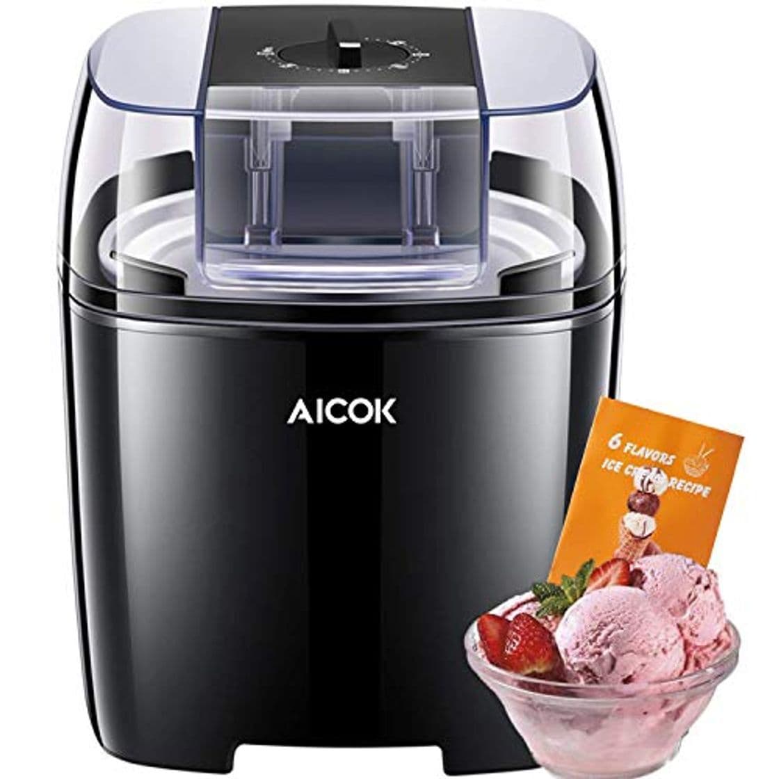 Producto Aicok 1.5 Litro Maquina de Helados con Temporizador para Hacer Helado，Sorbete y