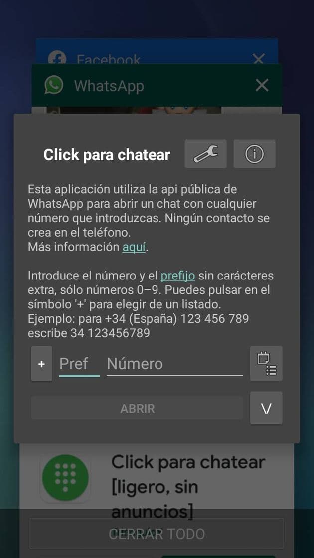 App clik para chatear