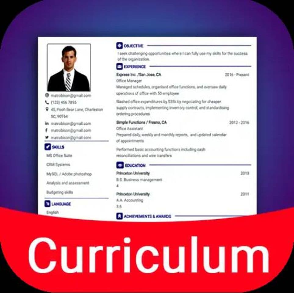 App Curriculum Vitae