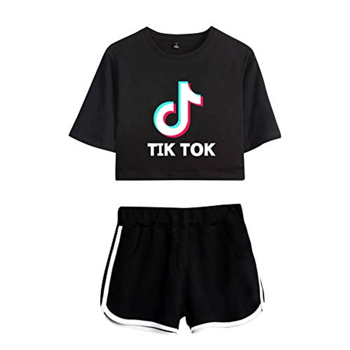 Producto TIK Tok Conjunto 2 Piezas Mujer Verano Completo Sportivo Pantalon y Crop