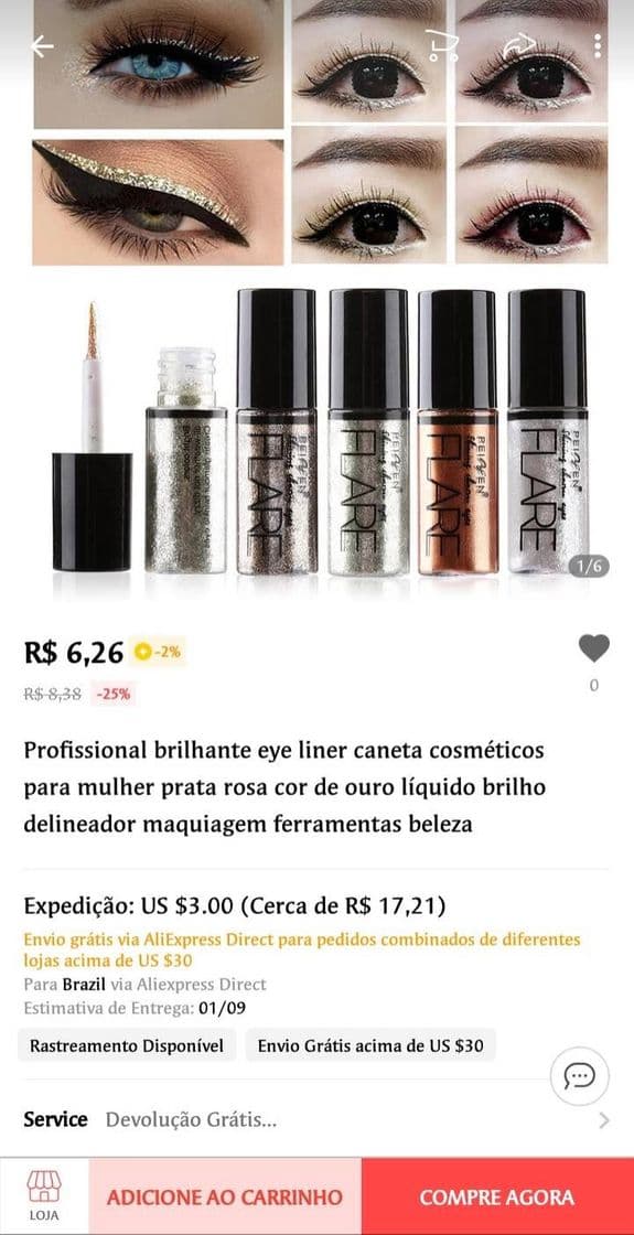 Product Profissional brilhante eye liner caneta cosméticos