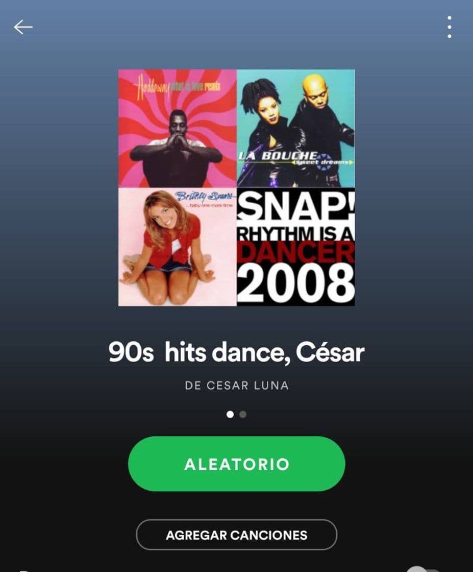 Canción 90s hits dance