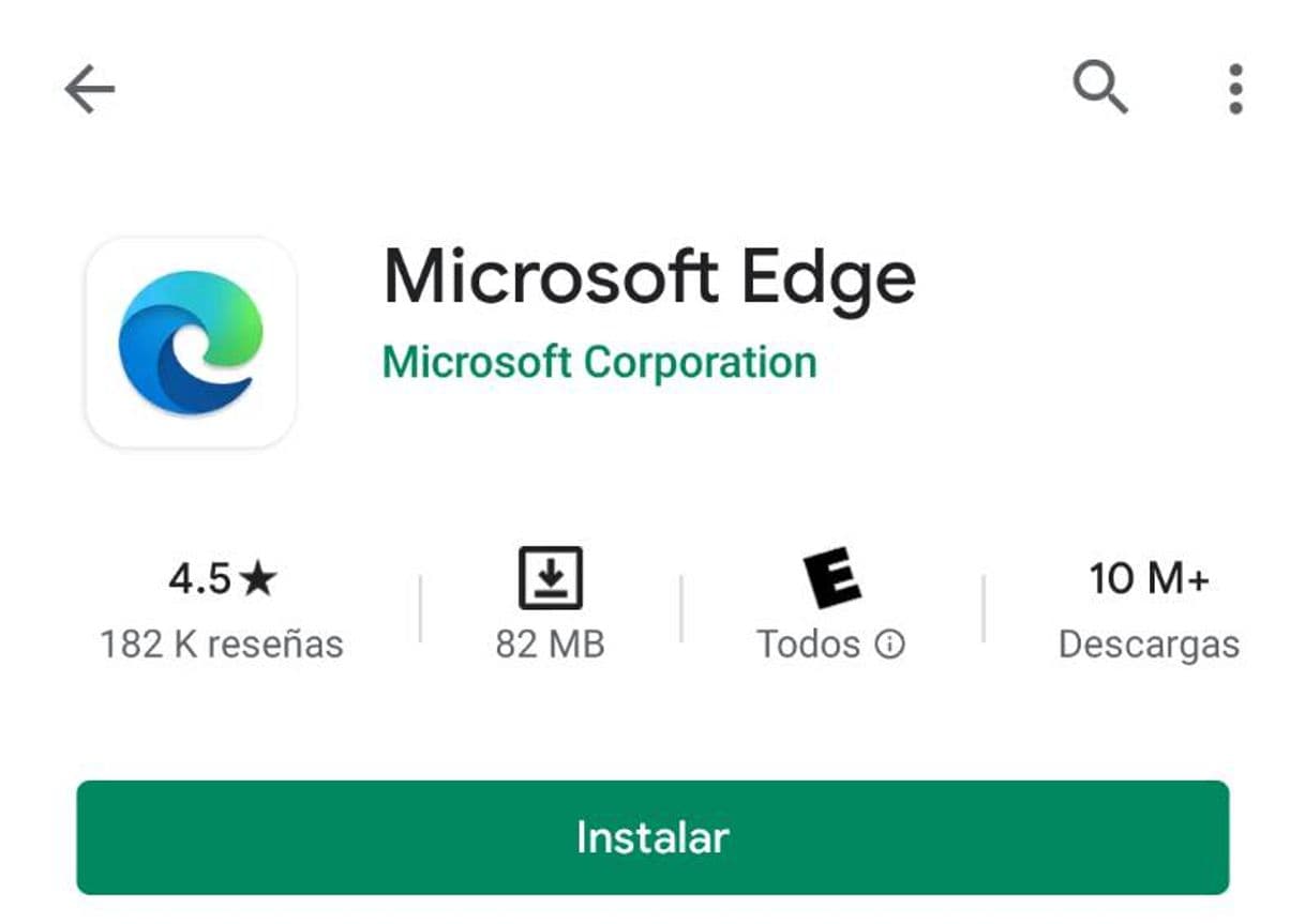 App Nuevo navegador Edge