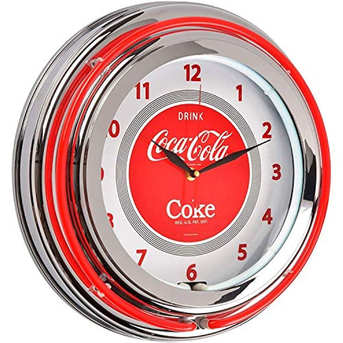 Product Reloj redondo luminoso doble neón Coca