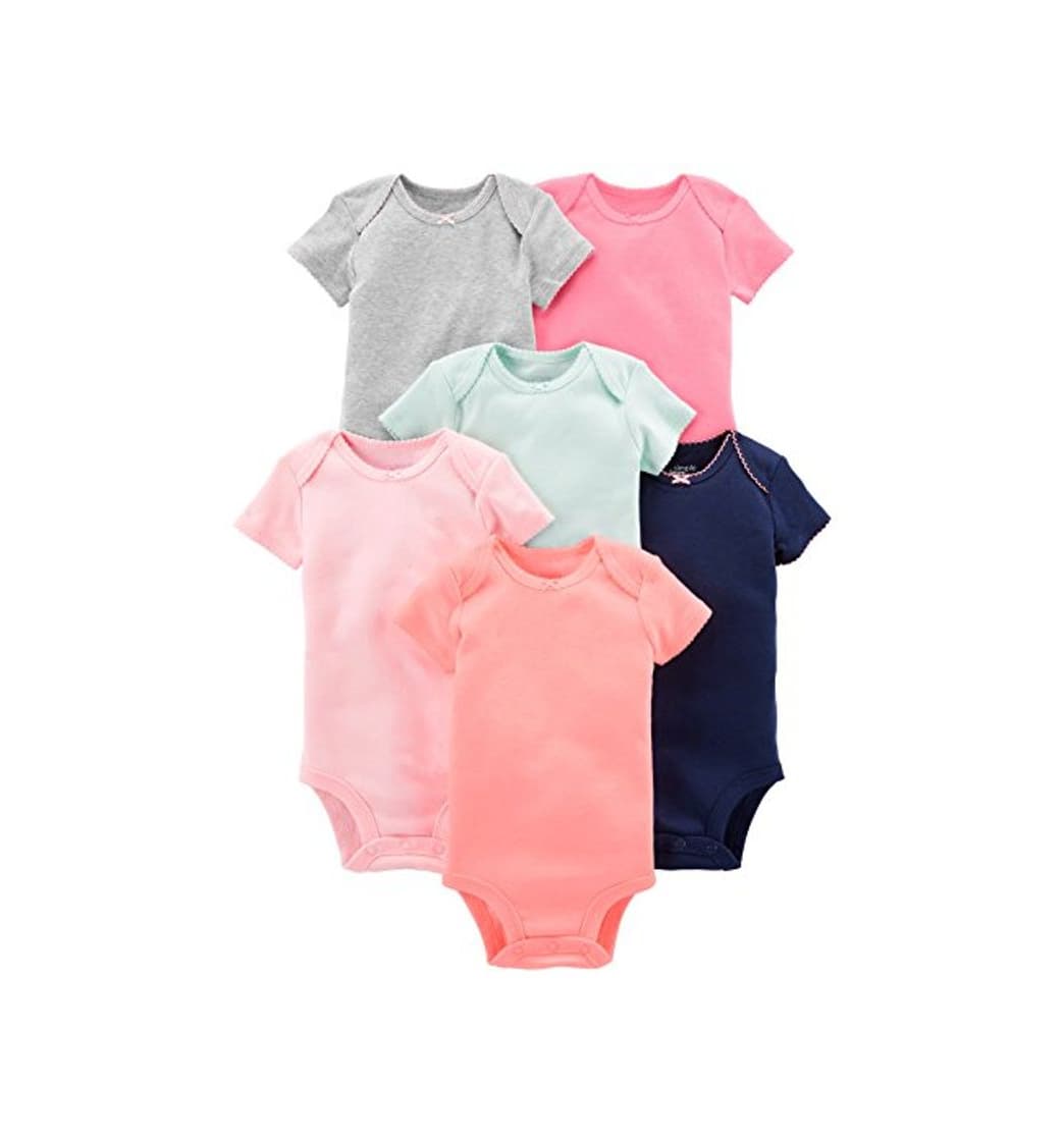 Producto Simple Joys by Carter's 6-Pack Short-Sleeve Bodysuit Infant-and-Toddler-Bodysuits