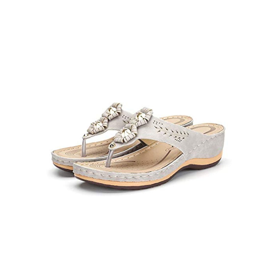 Producto Chanclas Ligeras Antideslizantes De Gran Tamaño Zapatos De Mujer De Color Sólido Casual Europeo Sandalias De Verano Fondo Grueso