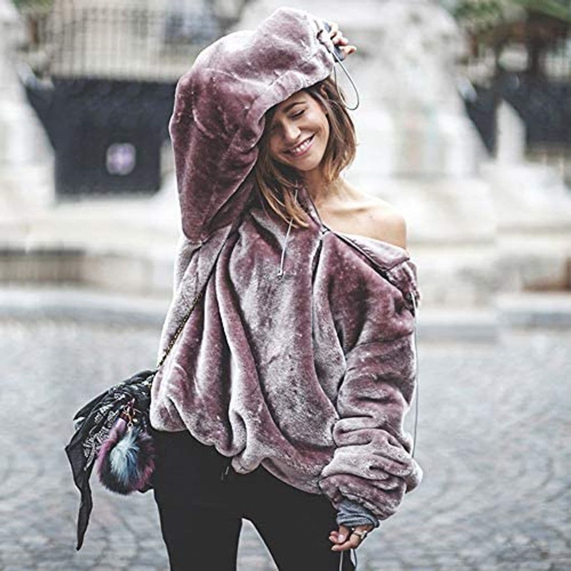 Fashion Overdose SuéTer Esponjoso para Mujer Abrigo CáLido Sudadera con Capucha De Manga Larga Sudadera Sudadera con Capucha Sudadera con Capucha De Gran TamañO