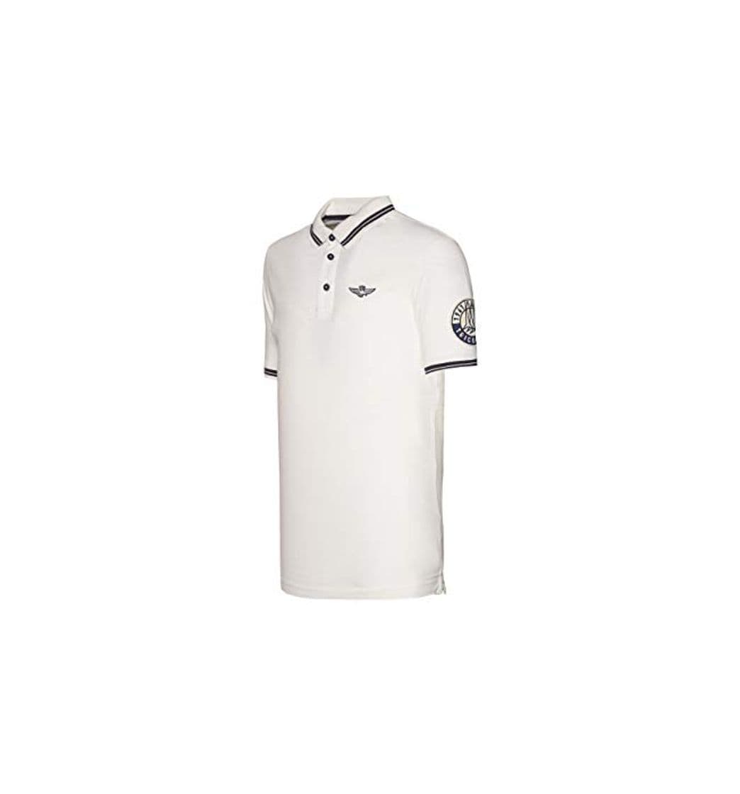 Product Aeronáutica Militar Polo PO1409P Blanco Piquet Hombre Bianco L