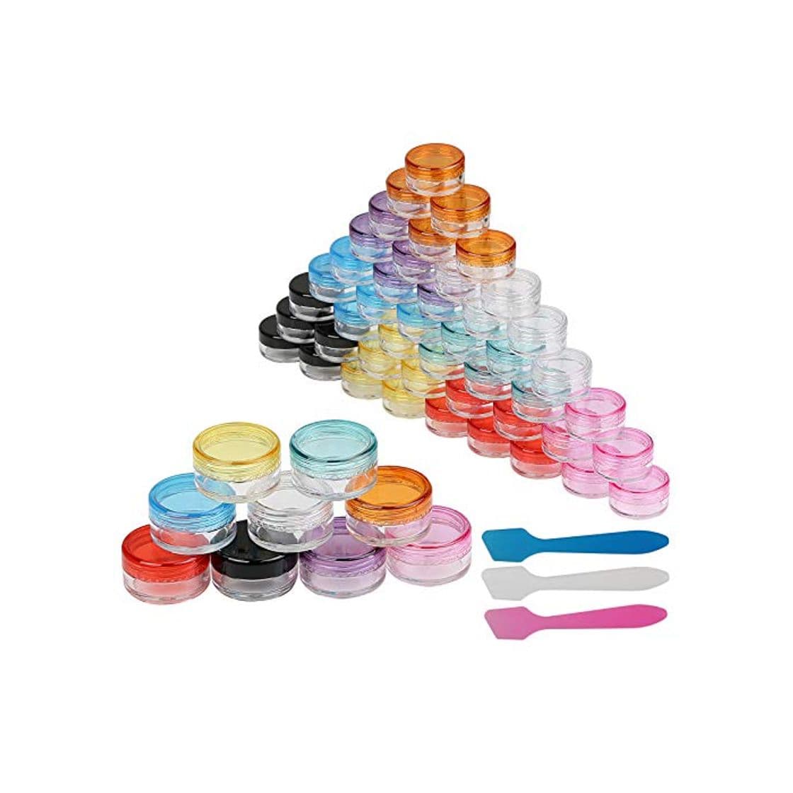 Moda 54pcs de Envases cosméticos de LANMOK con 3pcs raspador de Colores Varios