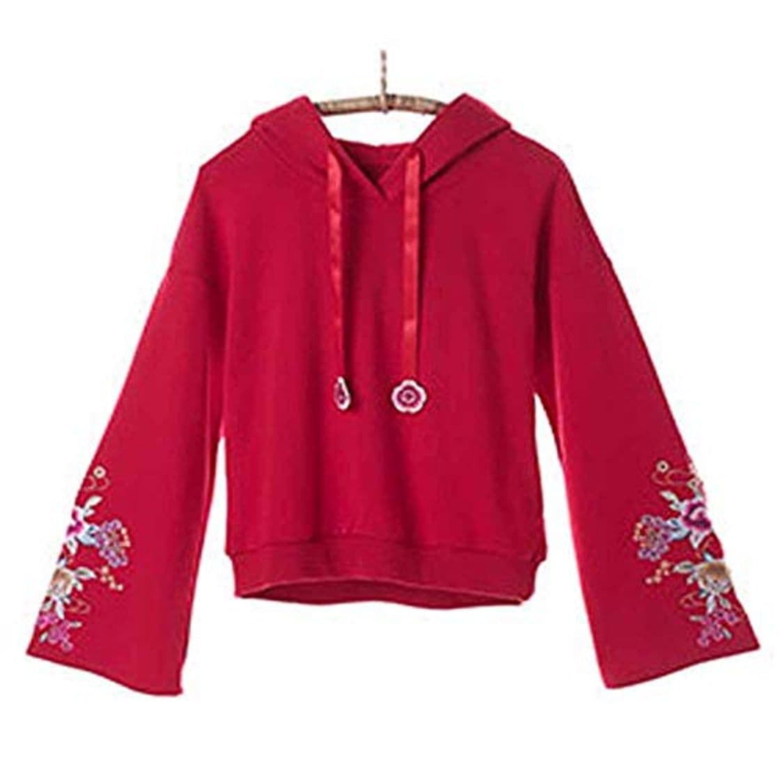 Moda ZJSWCP Sudadera Mujeres con Capucha Color Puro Camisa con Cuello en v