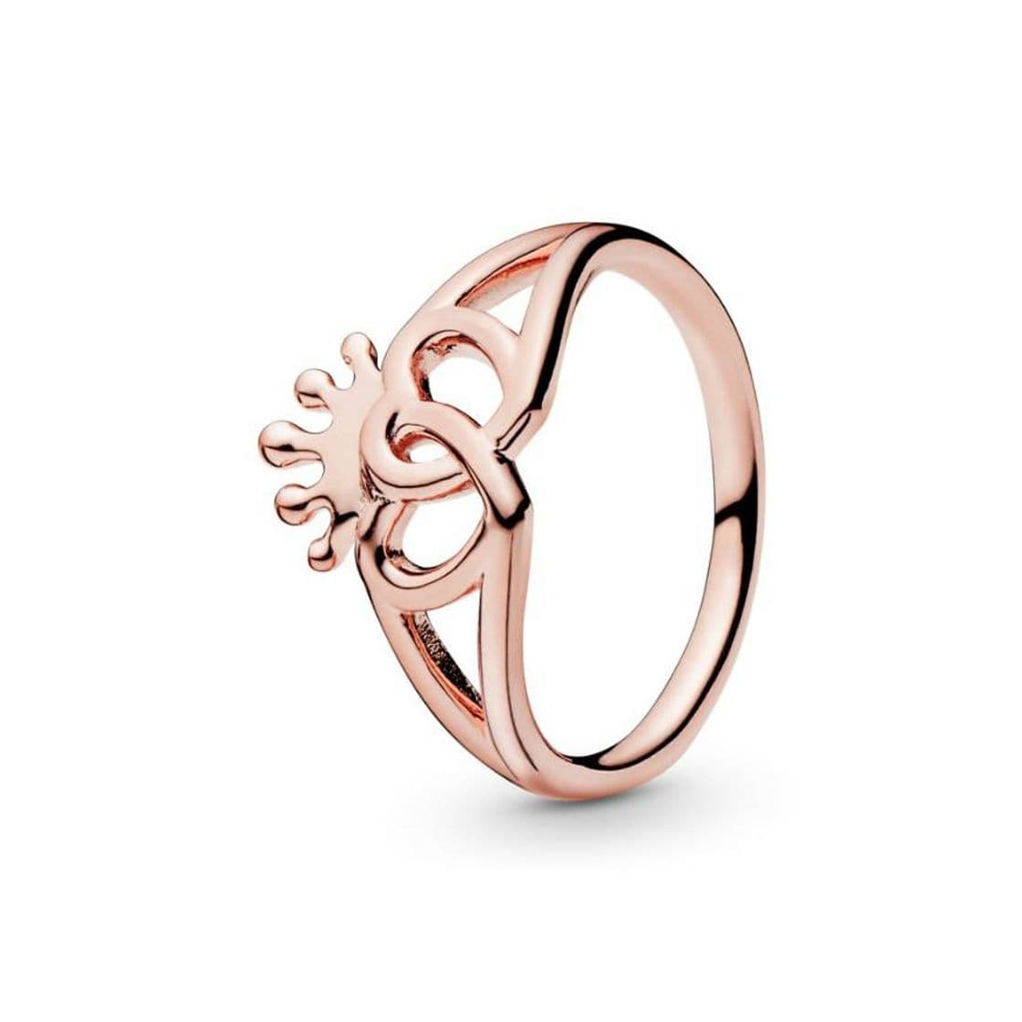 Moda Anillo Pandora Rose crown hearts