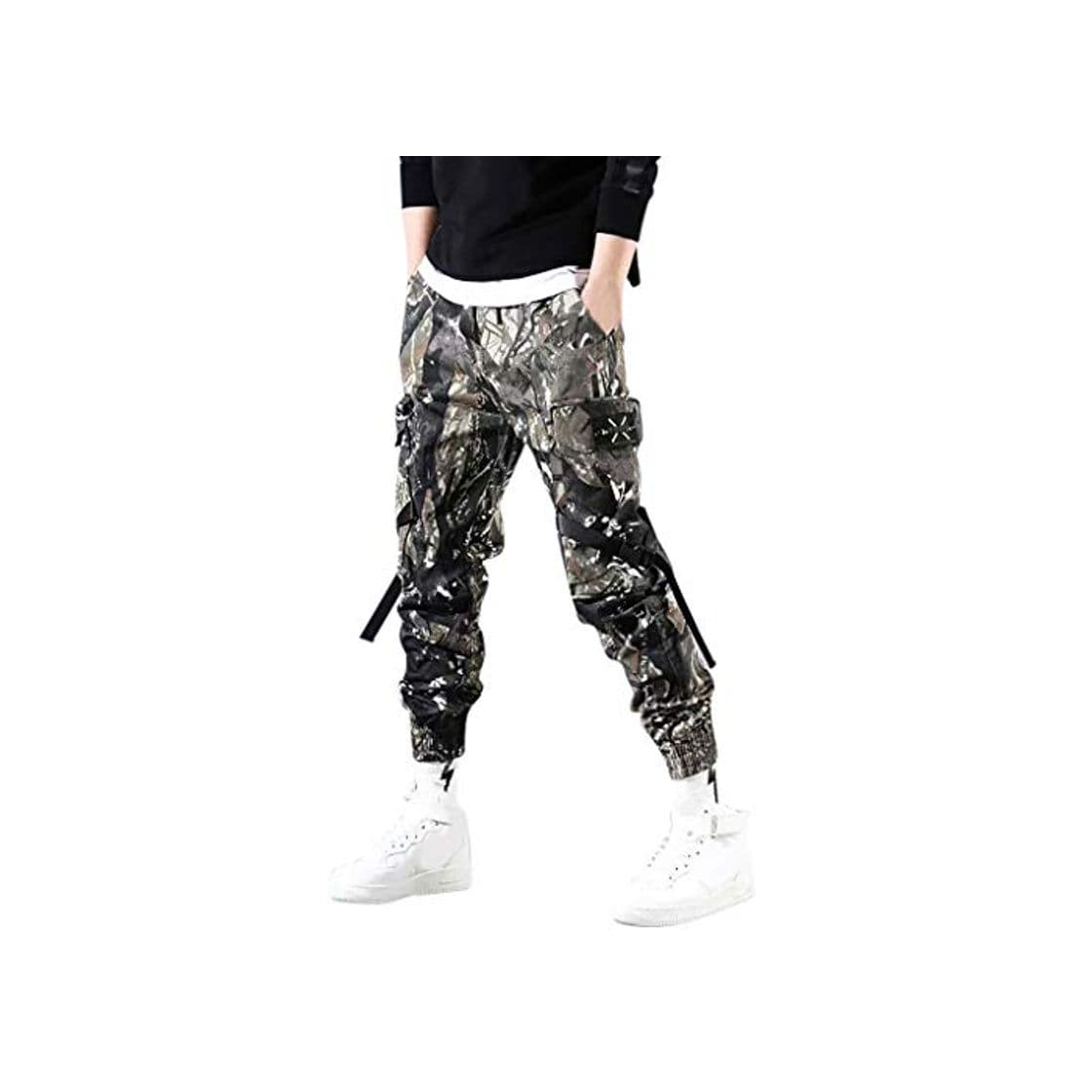 Fashion Nuevos Camuflaje Pantalones de Cargo de Hip Hop Pantalones de Marea para Hombres Marca Manga Suelta Casual Harlan Ppantalones Deportes al Aire Libre Acampada Marcha Caza Pesca Senderismo