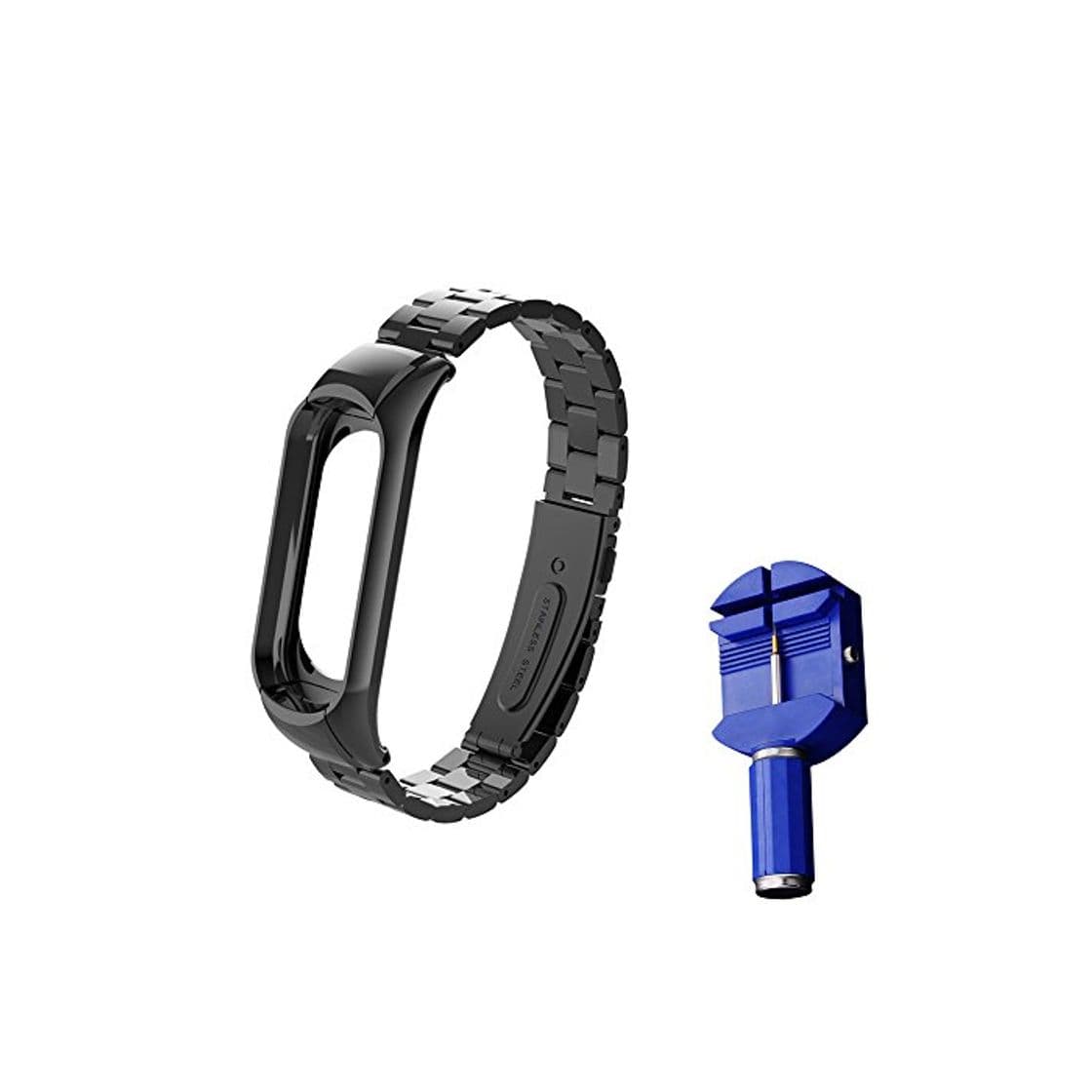 Fashion WANFEI Pulsera Xiaomi Mi Band 3 Correa, Band 3 Correa de Metal