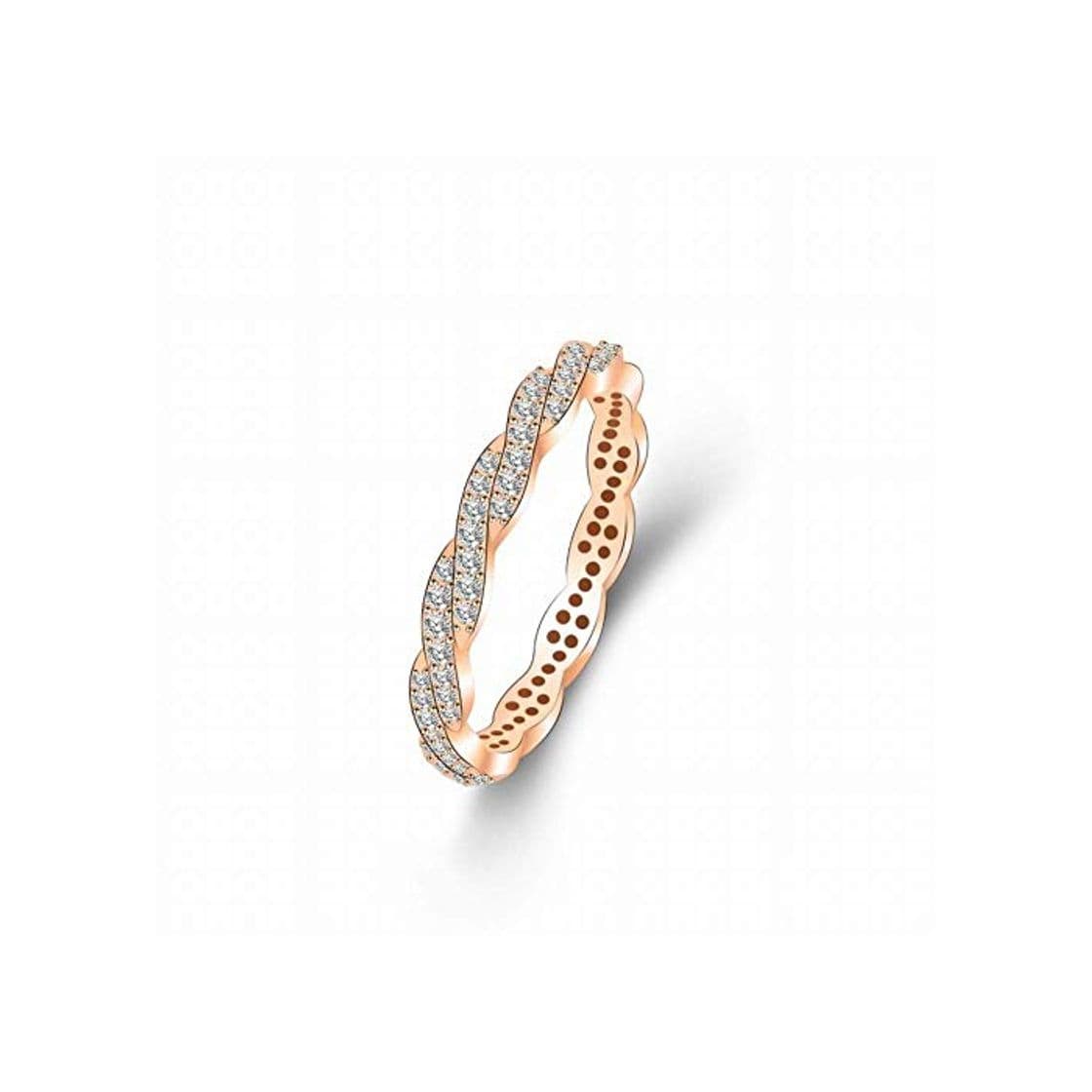 Product Anillo de Compromiso Clásico con Circonio Geométrico de Herradura Alisado Popular Occidental Chapado en Anillo de Oro Rosa de 18 Quilates Anillo de Diamante de Alta Calidad para Mujer Anillo de Diama