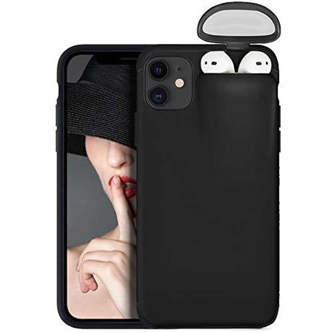 Place Teléfono [2 en 1] Funda portatil para iPhone 11 y AirPods Case,Funda