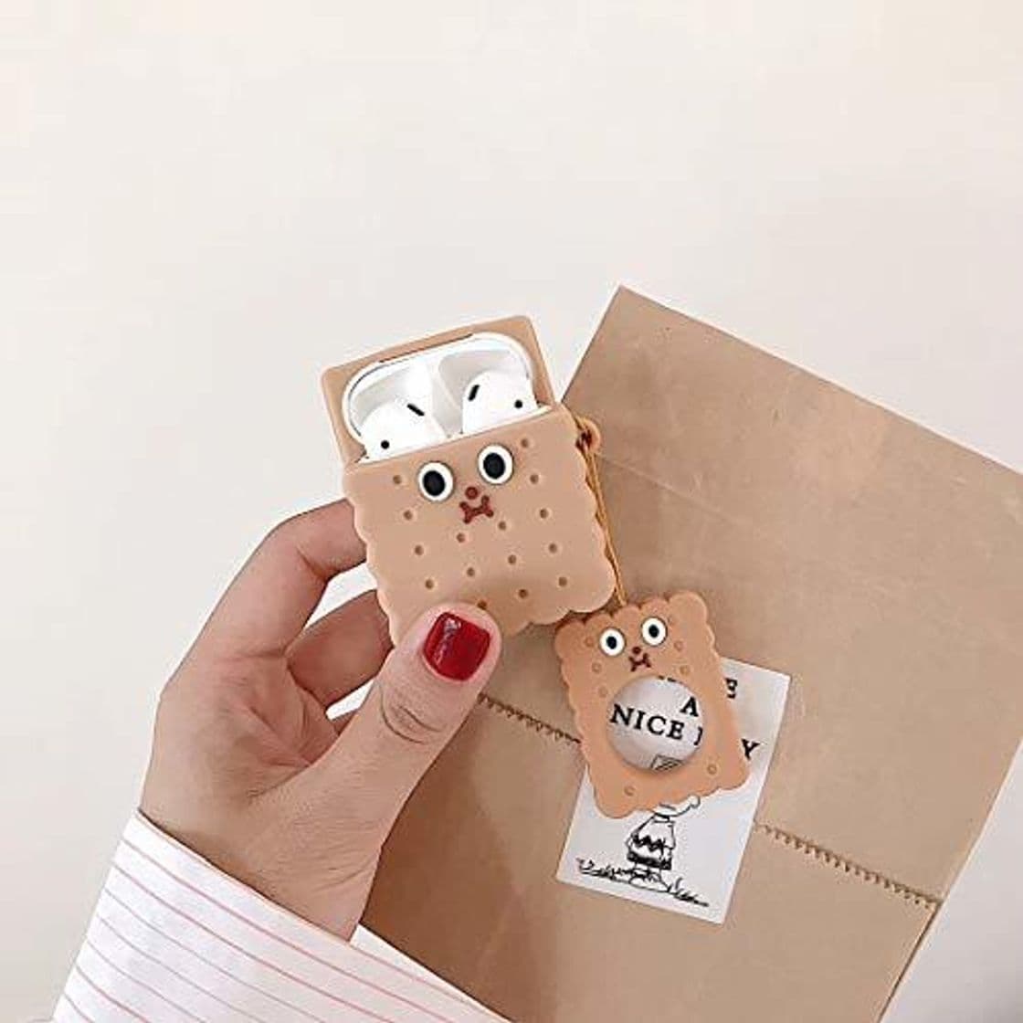 Lugar Airpods Set De Protección Creative Cookie Airpodspro Funda Protectora Bluetooth Auriculares Inalámbricos