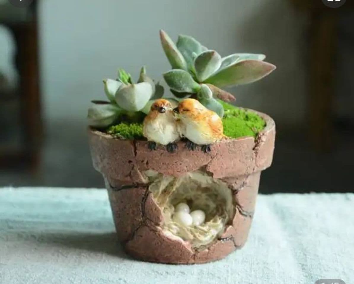 Producto Little bird Resin Flower Pots planters imitation of coarse pottery