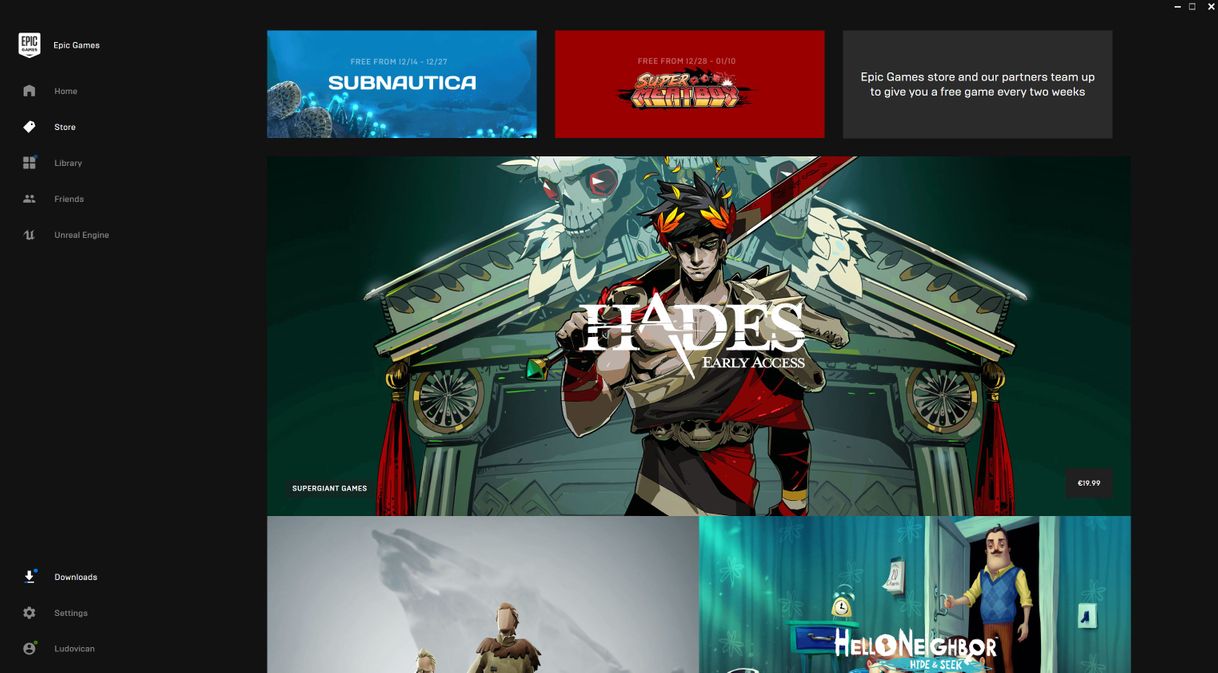 Videojuegos Epic Games Store