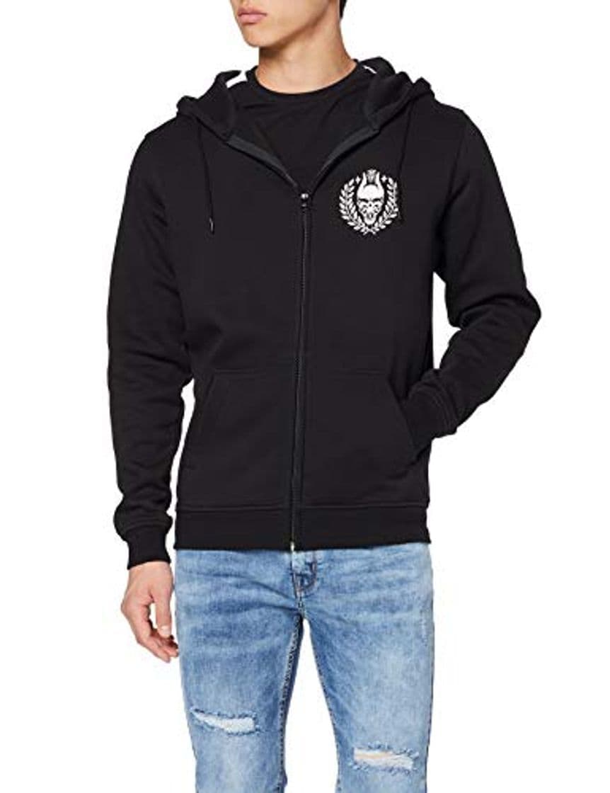 Fashion MERCHCODE Trivium Oni Banner - Sudadera con Capucha y Cremallera para Hombre