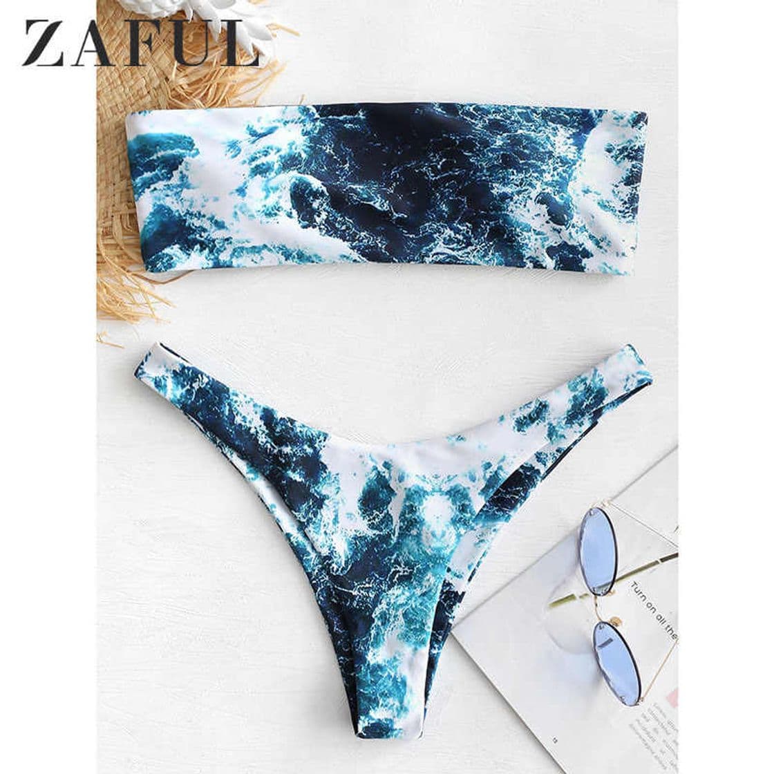 Lugar ZAFUL - Conjunto de bikini acolchado para mujer