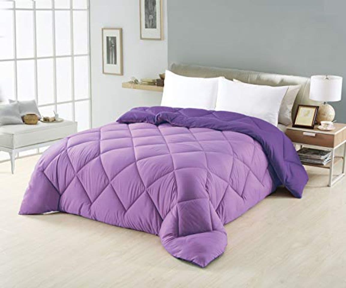 Producto Oportunidades32 Edredón nórdico Reversible de 350 g, Bicolor, Color Morado y Lila