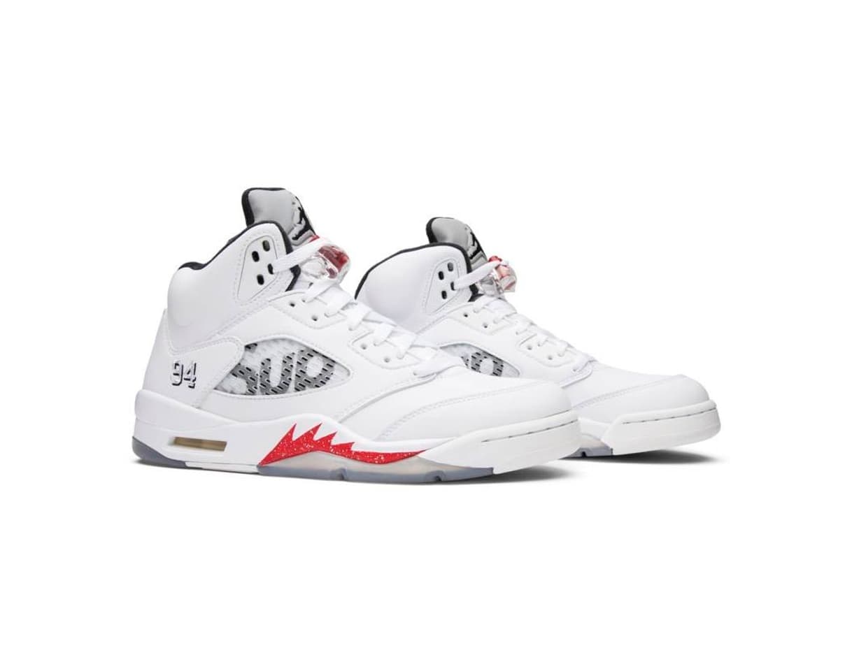 Fashion Jordan 5 Retro Supreme White