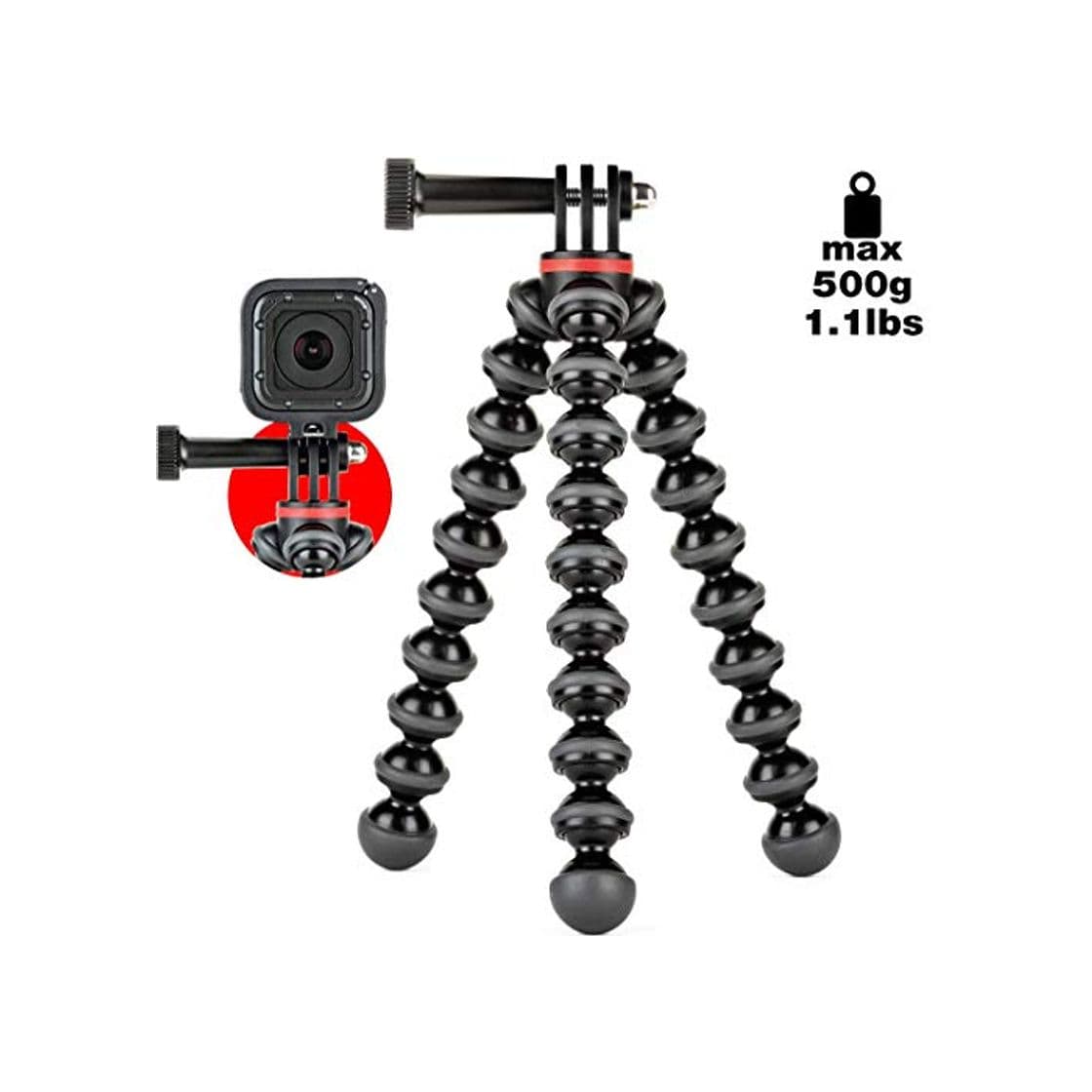 Producto JOBY GorillaPod 500 Action - Trípode Mini Flexible con Junta de Pin