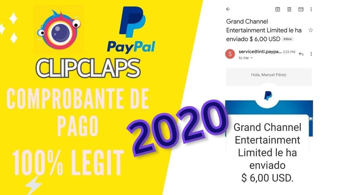 Fashion ClipClaps-Dinero para Paypal