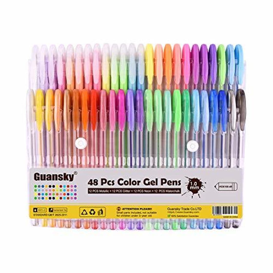 Producto Guansky 48 Set Boligrafos Gel Colores Bolígrafos de Gel para Scrapbooking, Colorear,