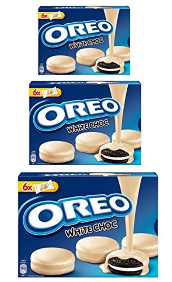 Producto Galletas OREO cacao WHITE CHOC con vainilla relleno cubierto con chocolate blanco