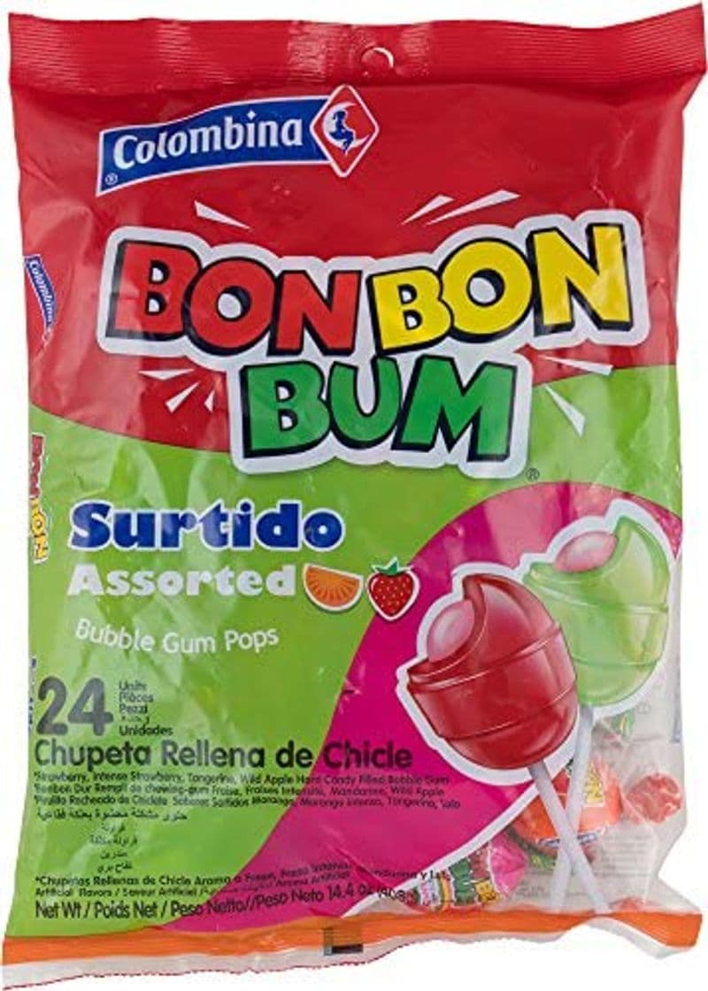 Producto Chupetín Bon Bon Bum con goma de mascar en el interior