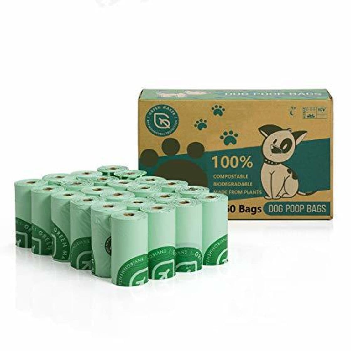 Product Green Maker 100% Biodegradables Caca Perro 360 Bolsas Excrementos Perros 30% más