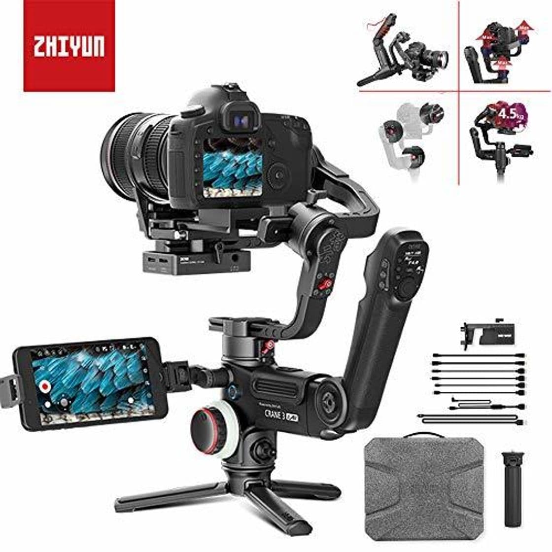 Electronic Zhiyun Crane 3 LAB estabilizador portátil de 3 ejes Gimbal 4.5 KG