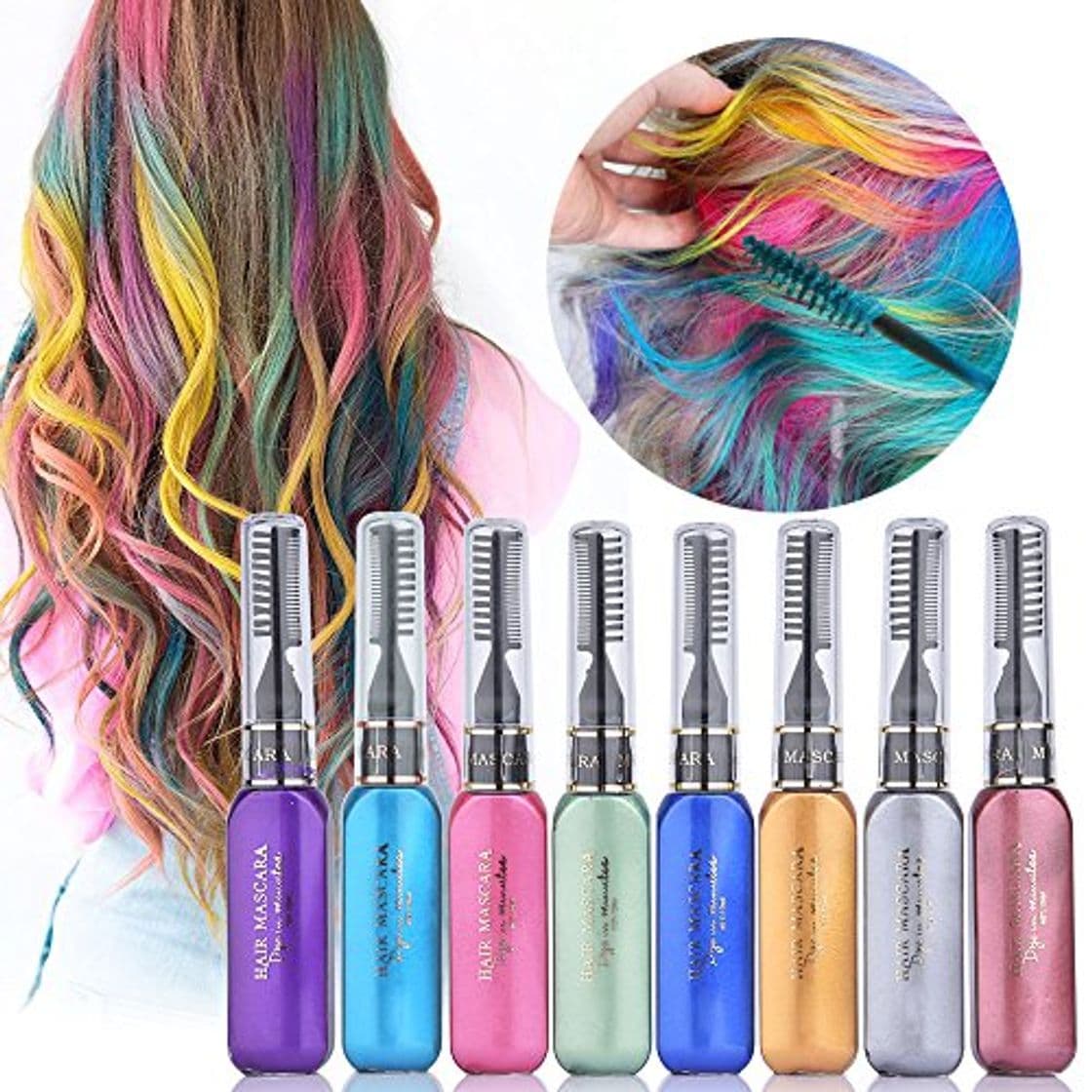 Product MS.DEAR Tiza de Pelo, Tinte para Cabello Temporal Hair Chalk Set, No