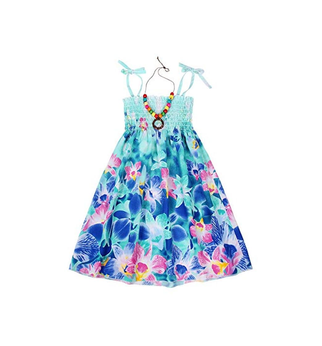 Moda Edjude Vestido Niñas Vestidos con Tiras Bebé Floral Verano la Rodilla