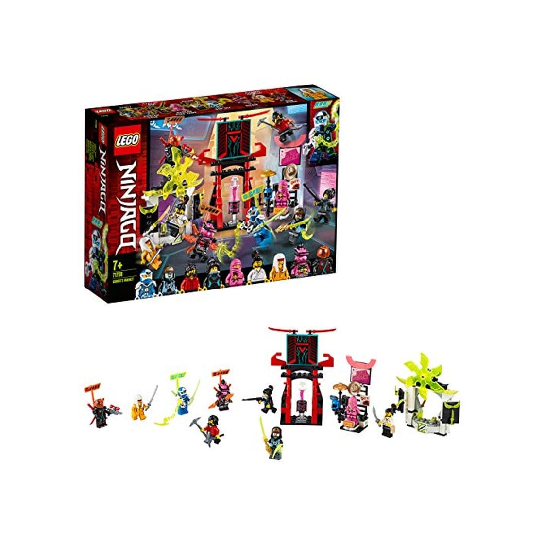 Product LEGO Ninjago - Mercado de Jugadores, Juguete de Construcción, Incluye 9 Minifiguras,