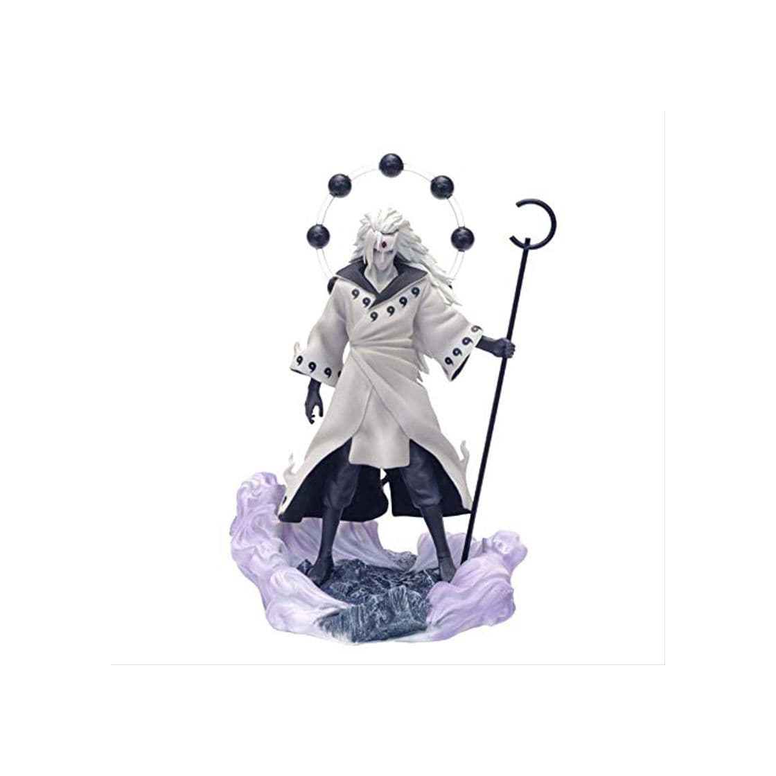 Product HOU&PR Anime Naruto Uchiha Madara Rikudō Sennin Ootutuki Hagoromo PVC Figura de Acción Facial Reemplazo Colección Modelo de Juguete 26cm